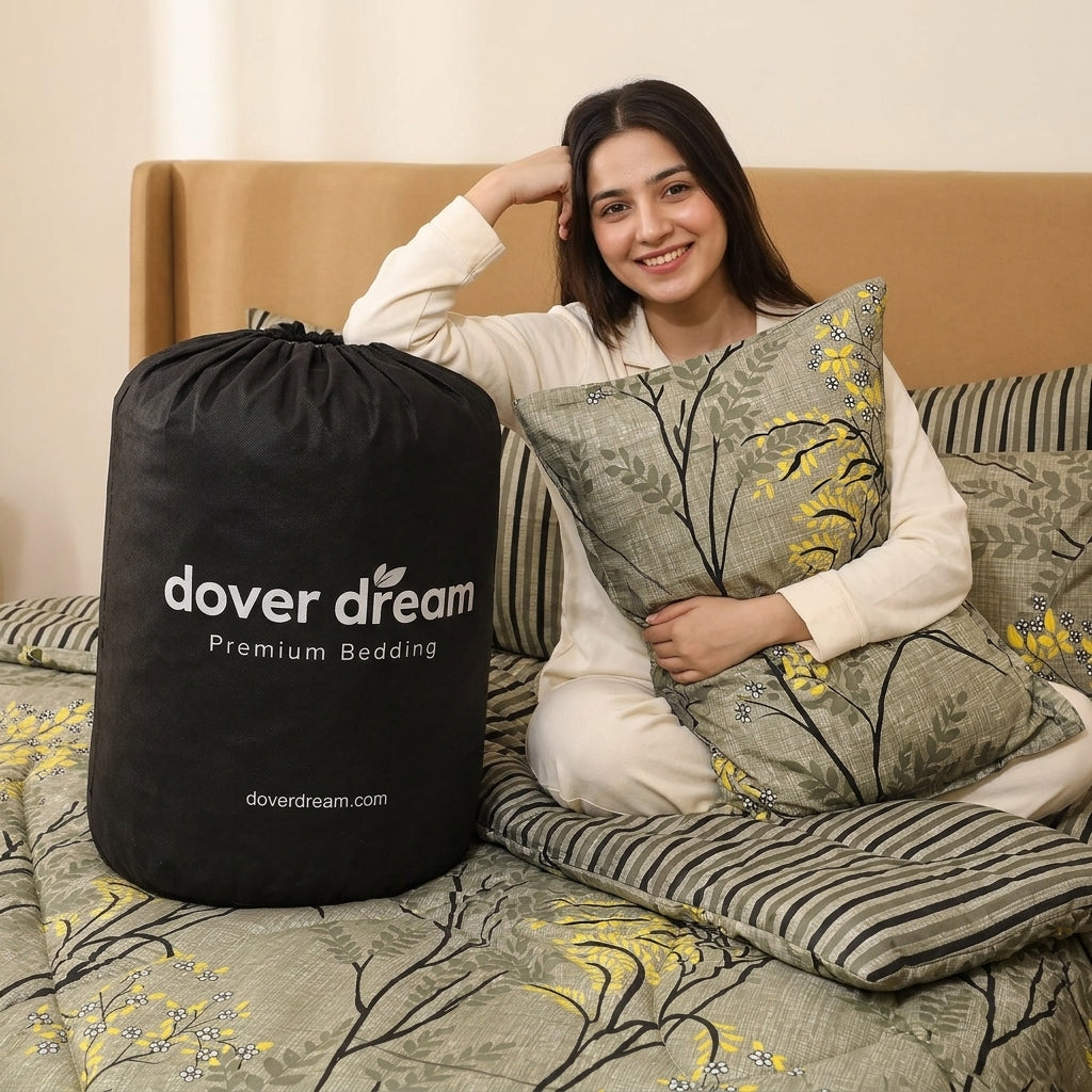 6 PCs Jade Printed Comforter set
