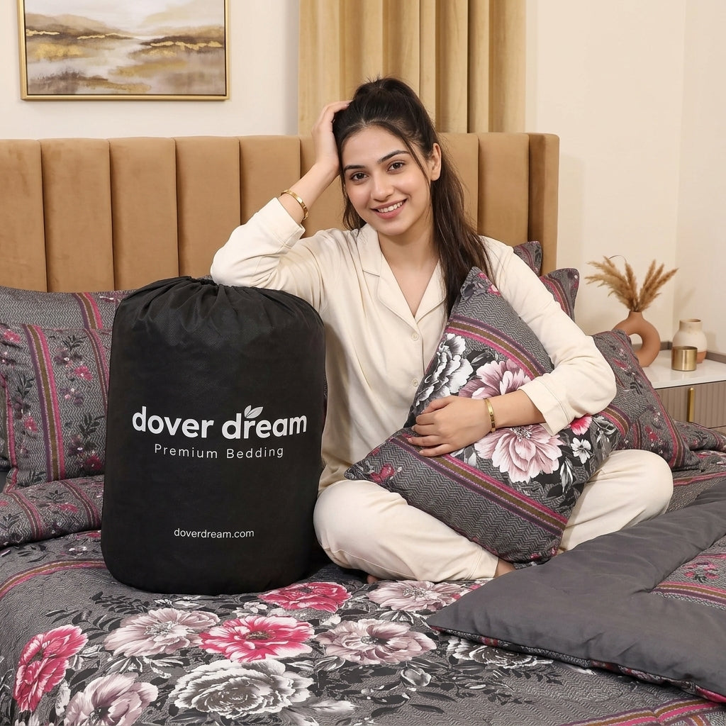 6 PCs Rosemary Printed Comforter set