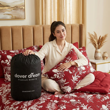 6 PCs Autumn Breeze Printed Comforter set
