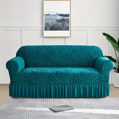 Zebra Sofa Cover Zinc