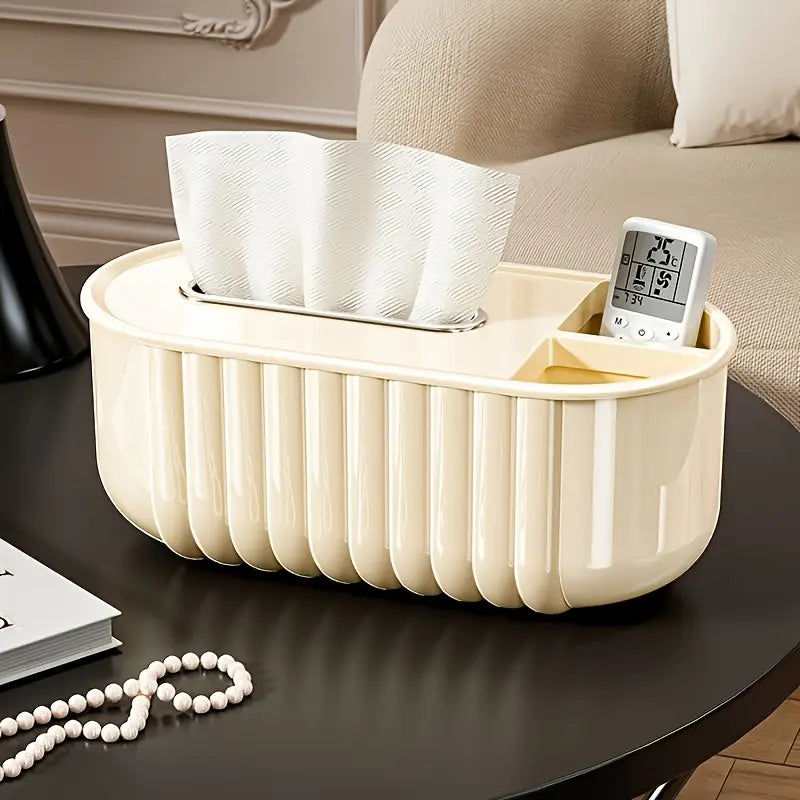 Shell Striped Home Light Luxury Decoration Tissue Box