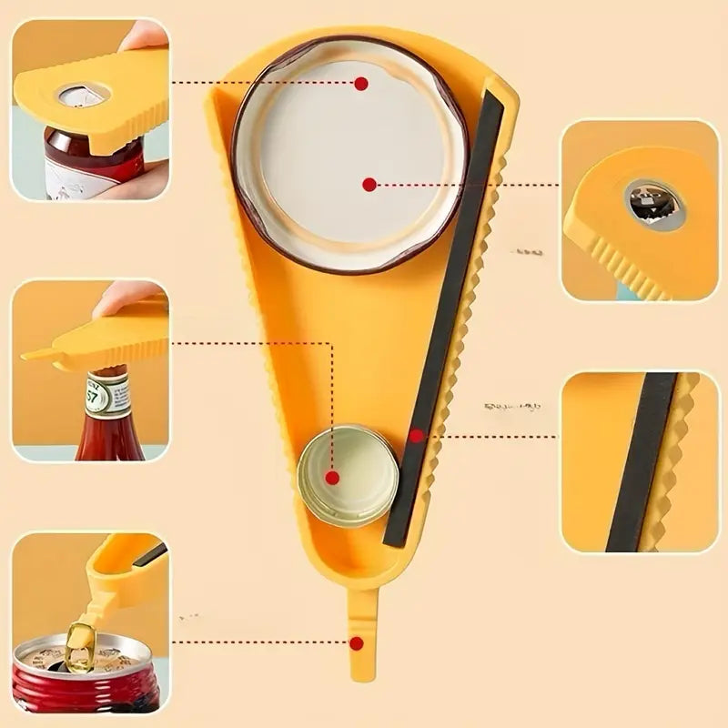 Twist & Open: Multi-Use Canned Bottled Non-Slip Screw Opener