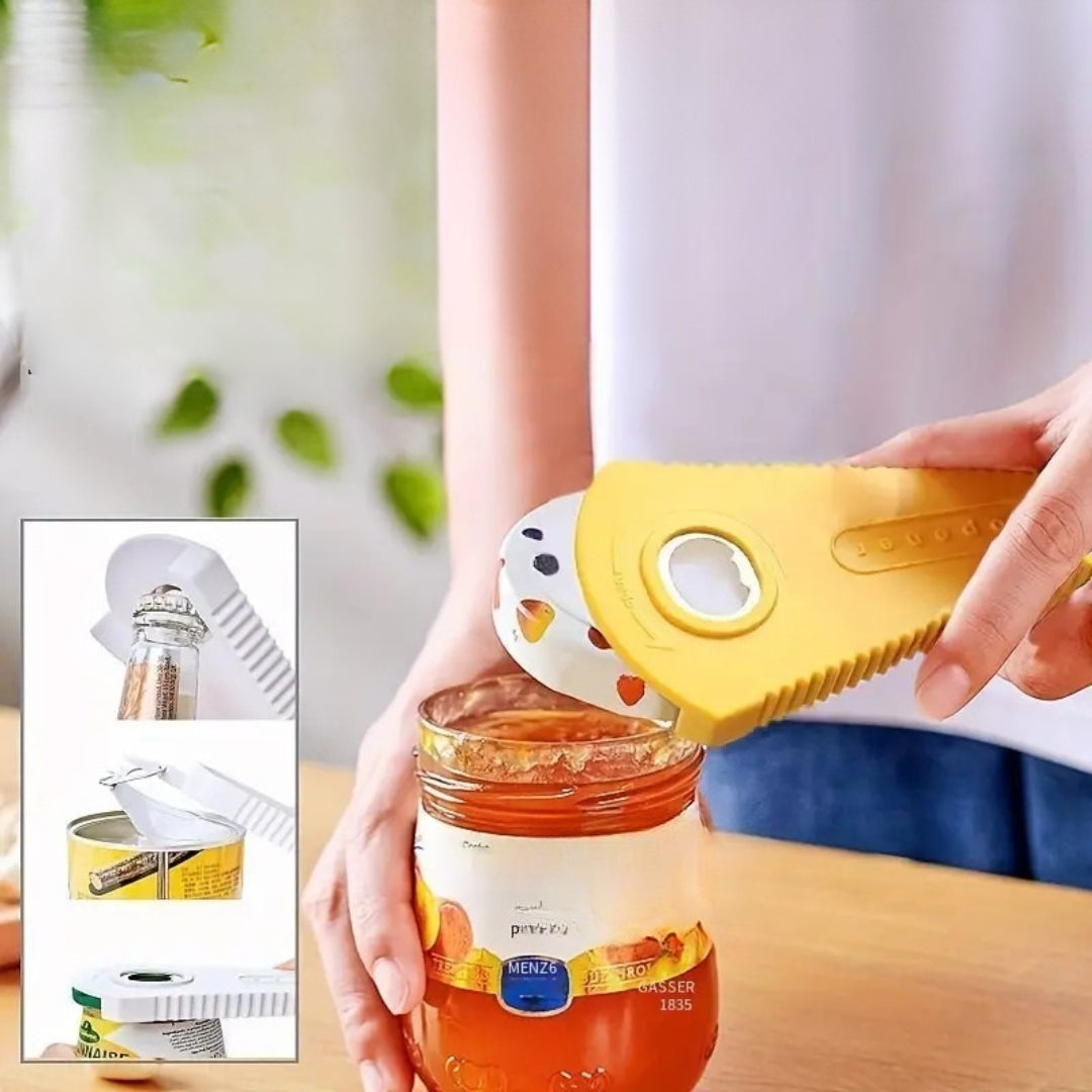 Twist & Open: Multi-Use Canned Bottled Non-Slip Screw Opener